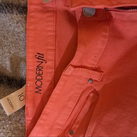 Fun orange stretch material skinny pants - Picture 2 of 4